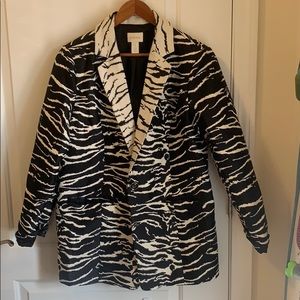 Zebra striped blazer. Chico’s size 1 .